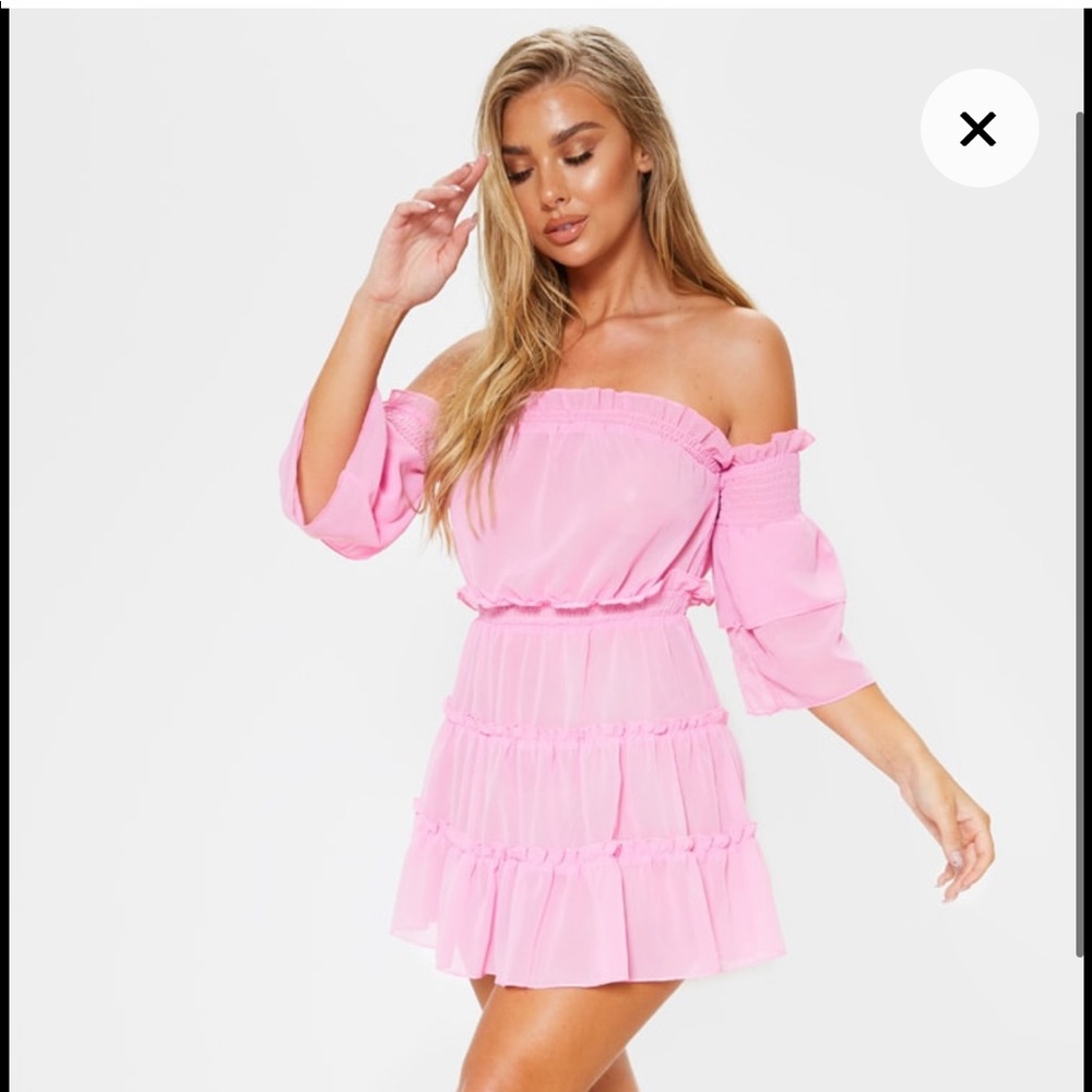 NWT PrettyLittleThing Pink Beach Dress